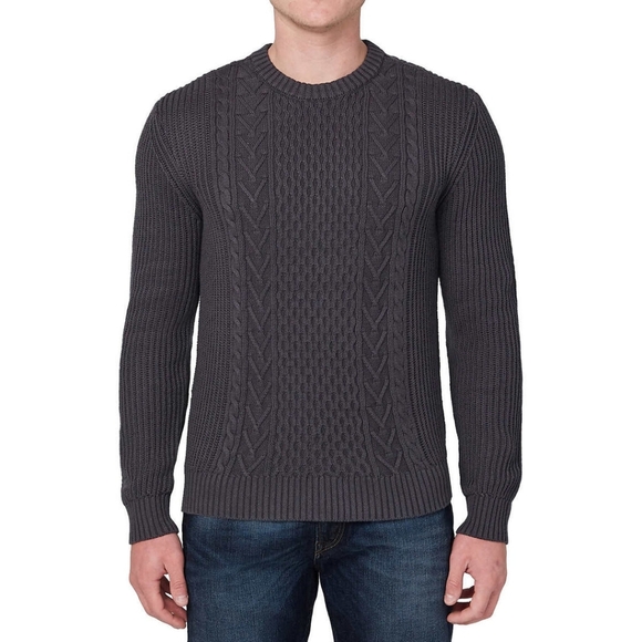 NEW Buffalo Men's Cable Knit Sweater - Gray, Size Small - Picture 1 of 6